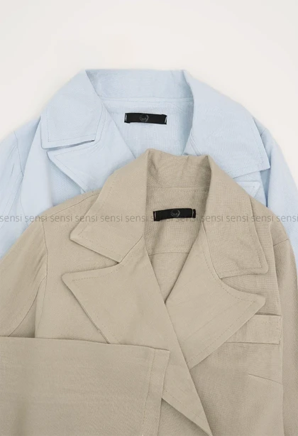 کت یقه انگلیسی کمربندی کد1005465