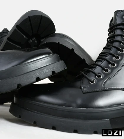 بوت مردانه چرمی مشکی ZARA مدل 6208