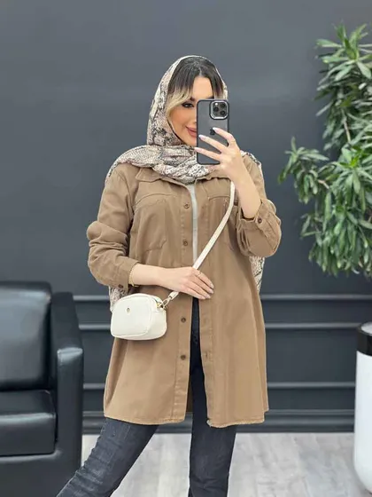 مانتو کتان شاپرک