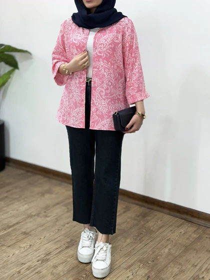 تونیک مانتویی لینن آبرنگ