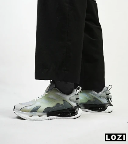 کفش کتانی مردانه سبز خاکستری مشکی ADIDAS Customize Run