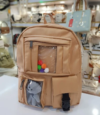 کوله پشتی فانتزی جیب طلقی