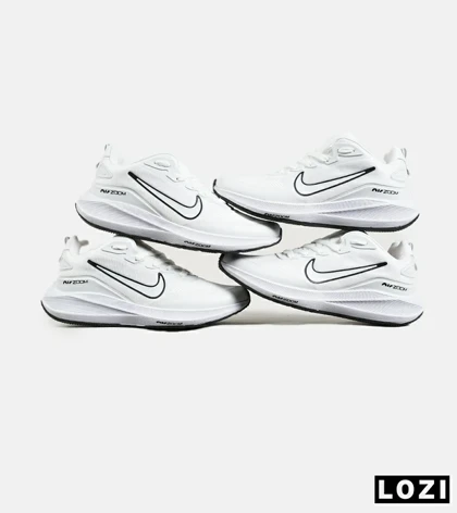 کفش کتانی مردانه و زنانه سفید نایک NIKE air zoom مدل 7183