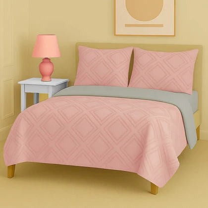 سرویس روتختی کاوری مینیمال طرح برجسته لوزی درشت