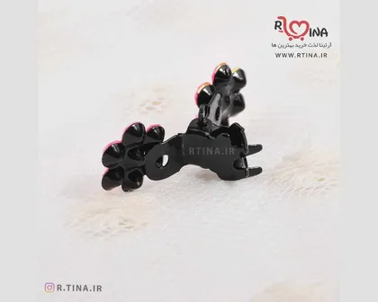 گیره مو فلزی نگین‌دار مجلسی