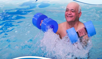 دمبل شنا آب درمانی ورزشی