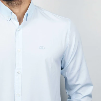 پیراهن آستین بلند ساده مردانه LOCK مدل 2010293