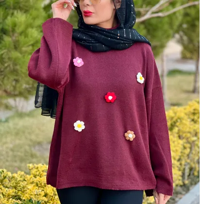 بافت پینترستی گل زرشکی