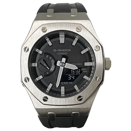 ساعت جی شاک2100صفحه نقره ای