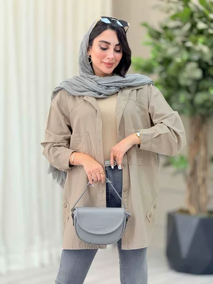 مانتو بغل سه دکمه دو جیب پیله