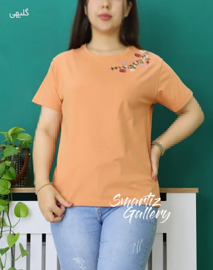 تیشرت سرشانه گل