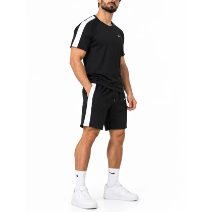 ست تیشرت و شلوارک ورزشی مردانه نایک مدل Dri Fit-YC701 مشکی