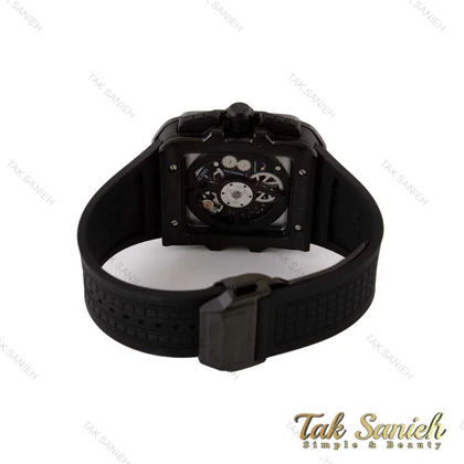 ساعت هابلوت مردانه مربعی سه موتوره مشکی پشت شیشه ای Hublot-4994-G