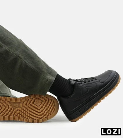 کفش کتانی مردانه و زنانه مشکی کرم نایک NIKE AIR FORCE مدل 2140