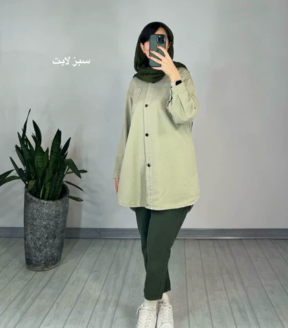 مانتو کتان کاغذی کارن