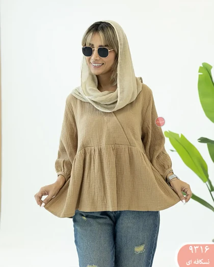 شومیز چین‌دار دبل فیس 9316