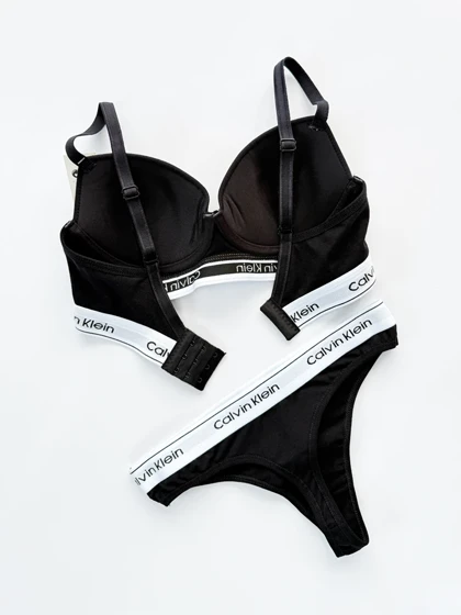 ست شورت بکلس و سوتین فنر دار نخ پنبه کلوین کلاین Calvin Klein