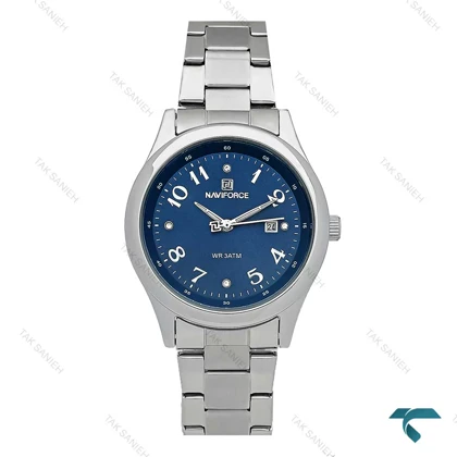 ساعت مچی زنانه نیوی فورس NF5059 سیلور صفحه سرمه ای NaviForce-7759-L