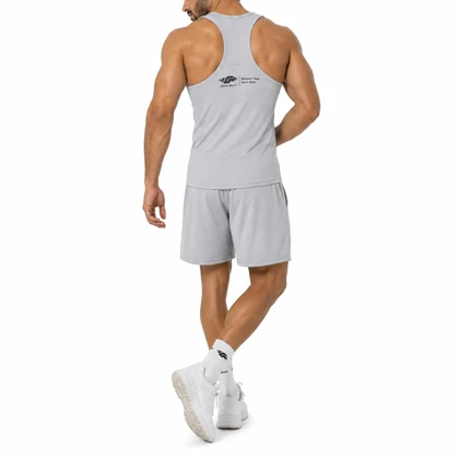 ست رکابی و شلوارک ورزشی مردانه G Wear مدل 5F0604 طوسی روشن