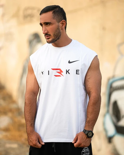 رکابی ورزشی وست NIKE سفید RR