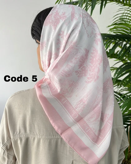 مینی اسکارف صورتی تابستانه 4475