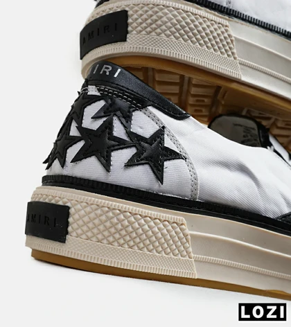 کفش اسنیکرزسفید مشکی Amiri Stars مدل 5998