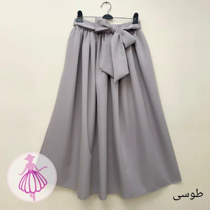 دامن پاپیونی پرچین کلوش بلند در رنگبندی متنوع(کد1440)