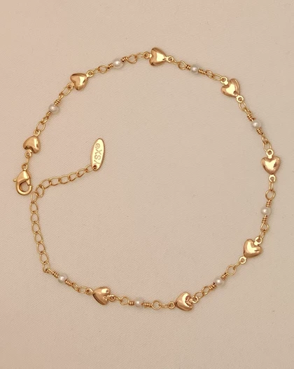 پابند خطی قلب و مروارید YSX