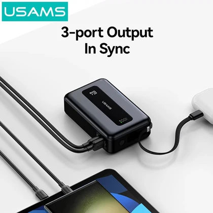 پاوربانک 20000 فست شارژ 65 وات Type-C و USB یوسامز CD243
