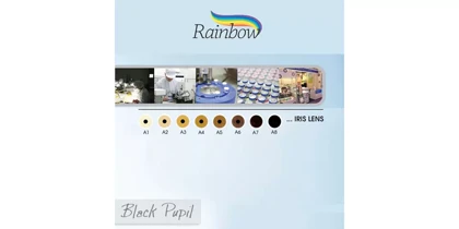 لنز رنگی سالانه رینبو Rainbow Black Pupil مناسب برای بیماری کدورت عنبیه