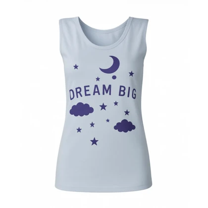 تاپ زنانه ویسکوز طرح ماه و ستاره