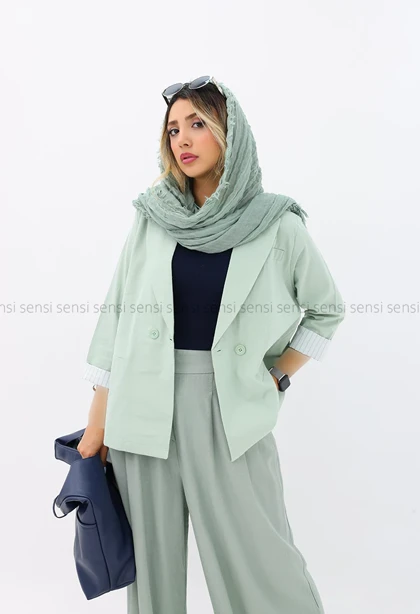 کت لینن آستین آستر دار