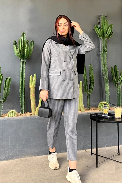 خرید عمده کت و شلوار زنانه پارچه دیپلمات قیمت عمده 540 تومن