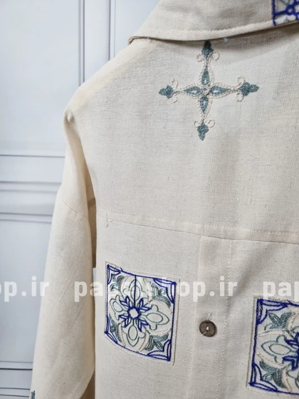 شومیز گلدوزی پاچه کنفی