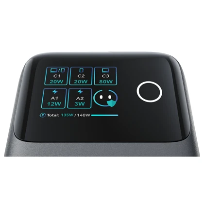شارژر رومیزی هوشمند جویروم مدل JR-TRD01 توان 140 وات با نمایشگر