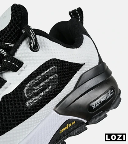 کفش کتانی طبی ورزشی سفید مشکی SKECHERS max protect مدل 7572