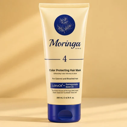 ماسک مو مورینگا امو مدل 4 مناسب موهای رنگ و دکلره شده 200ml