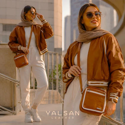 کیف دوشی و دستی چرم یلسان مدل رهی کوچک کد 009-GF