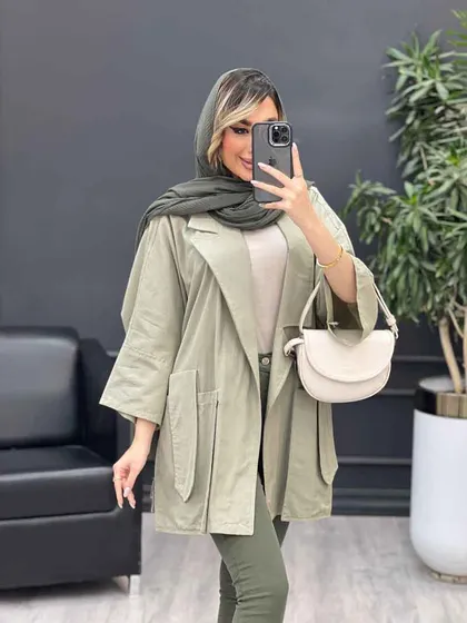 مانتو لینن جیب پاگن