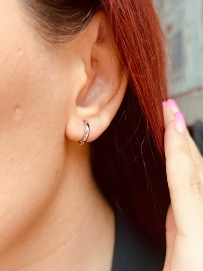 گوشواره حلقه ساده ریز ژوپینگ M49