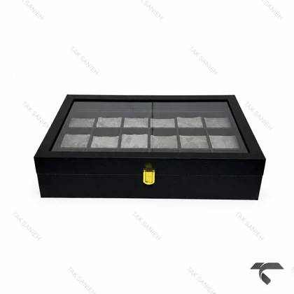 جعبه ساعت 18 تایی طوسی Watches-Box-18-10666-U