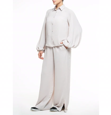 شلوار پارچه ای زنانه بنتون 308392 Rose Merry-کرم
