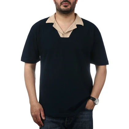 پولوشرت آستین کوتاه یقه شکاری مردانه سیزر مدل 15611241