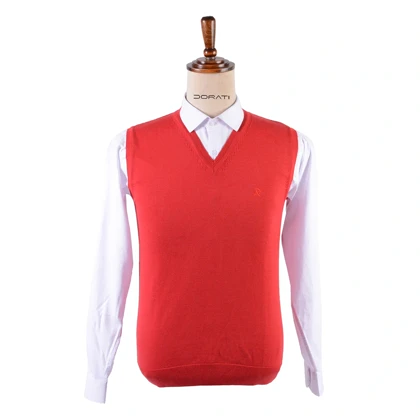 ژیله بافت مردانه یقه هفت قرمز