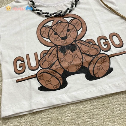 کراپ دخترانه تدی 2 رنگ 3 الی 10 سال