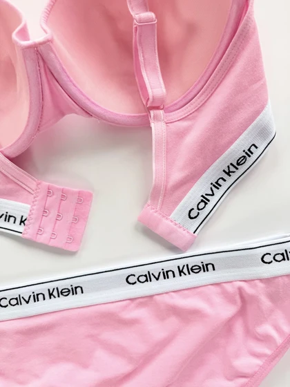 ست شورت اسلیپ و سوتین فنر دار نخ پنبه کلوین کلاین Calvin Klein