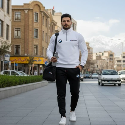 ست دورس و شلوارbmw مردانه طرح Mpower