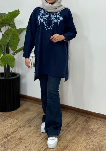 مانتو لینن گلدوزی هدیه