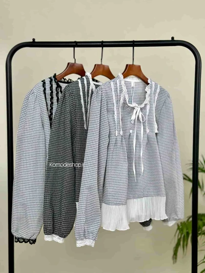 شومیز عروسکی جلوبسته پلیسه