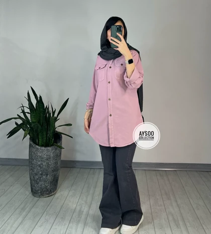 مانتو مداد رنگی پسته (ایراددار)